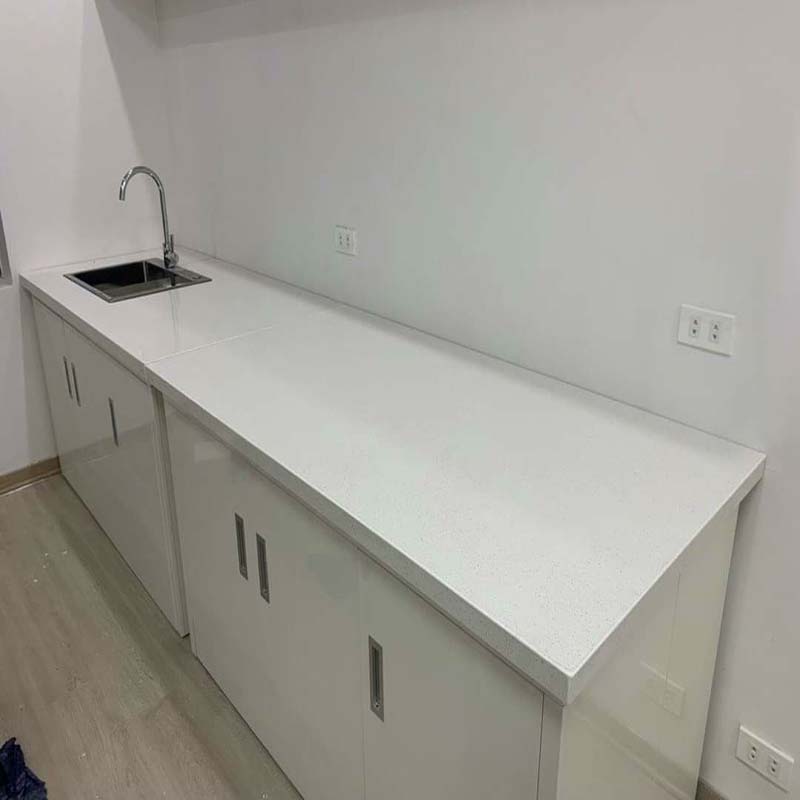 Đá hoa cương bếp p0067 granite trắng sứ ý vân mây