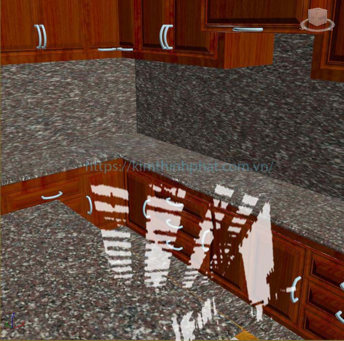 Đá hoa cương bếp p0067 granite trắng sứ ý vân mây