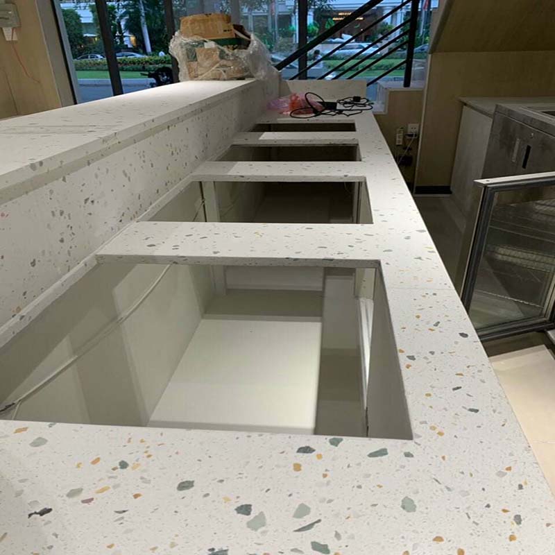 Đá hoa cương bếp p0067 granite trắng sứ ý vân mây